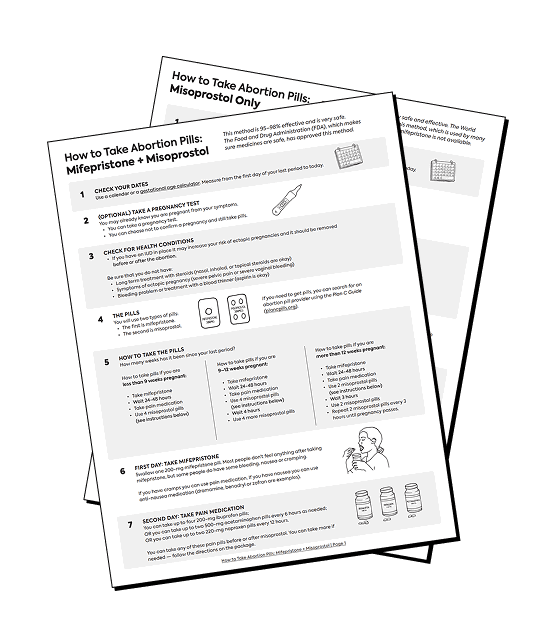 Abortion pill instructions